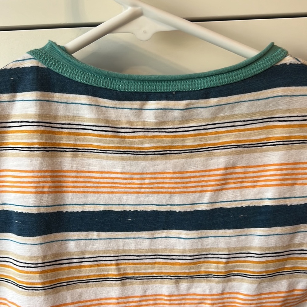 Matilda Jane Clothing Boys āBest Summer Everā Striped Muscle Tee Tank Top Size 6 - Picture 6 of 8